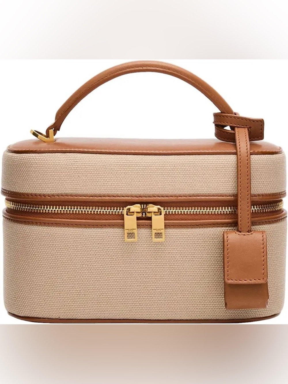 SAINT LAURENT Gaby Vanity Desert Dusk & Brick Top Handle Bag $2650 retail!